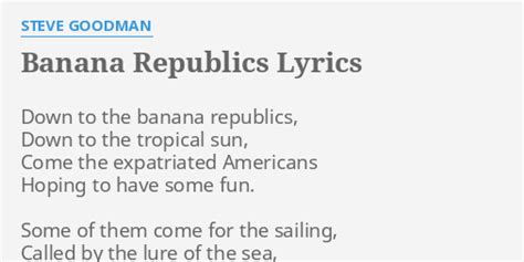 banana republic lyrics|banana republics steve goodman lyrics.